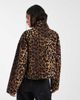 ASOS DESIGN ASOS DESIGN denim lightweight funnel neck jacket in leopard-Multi - 4