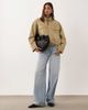 ASOS DESIGN ASOS DESIGN denim lightweight funnel neck jacket in stone-Brown - 2