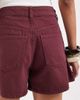 ASOS DESIGN ASOS DESIGN denim longer A-line shorts in burgundy-Brown - 4
