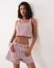 ASOS DESIGN ASOS DESIGN denim longer a line shorts in stripe - part of a set-Multi - 1