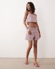 ASOS DESIGN ASOS DESIGN denim longer a line shorts in stripe - part of a set-Multi - 3