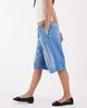 ASOS DESIGN ASOS DESIGN denim loose bermuda shorts with tie waist detail in mid blue - 2