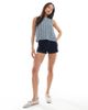 ASOS DESIGN ASOS DESIGN denim micro shorts with studs in indigo - part of a set-Blue - 3