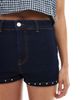 ASOS DESIGN ASOS DESIGN denim micro shorts with studs in indigo - part of a set-Blue - 4