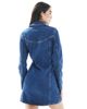 ASOS DESIGN ASOS DESIGN denim mini shirt dress with seam and pocket detailing in mid blue - 4