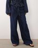 ASOS DESIGN ASOS DESIGN denim paperbag waistband wide leg in mid blue - 2