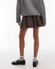 ASOS DESIGN ASOS DESIGN denim pleated mini skirt in brown - 4