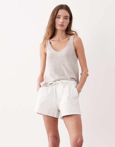 ASOS DESIGN ASOS DESIGN denim pull on shorts in white