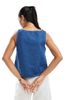 ASOS DESIGN ASOS DESIGN denim shift tank top in mid blue - 3