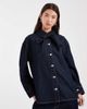 ASOS DESIGN ASOS DESIGN denim shirt with bow tie neck in rinse wash-Navy - 1