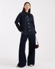 ASOS DESIGN ASOS DESIGN denim shirt with bow tie neck in rinse wash-Navy - 2