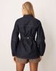 ASOS DESIGN ASOS DESIGN denim shirt with sculpted sleeves in mid blue - 4