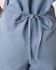 ASOS DESIGN ASOS DESIGN denim sleeveless jumpsuit with tie back in lightwash blue - 4