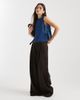 ASOS DESIGN ASOS DESIGN denim tabard tank top with tie up sides-Navy - 2