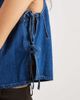 ASOS DESIGN ASOS DESIGN denim tabard tank top with tie up sides-Navy - 3
