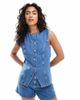 ASOS DESIGN ASOS DESIGN denim tank top in mid blue - part of a set - 1