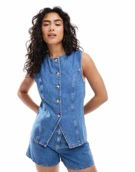 ASOS DESIGN ASOS DESIGN denim tank top in mid blue - part of a set