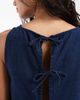 ASOS DESIGN ASOS DESIGN denim tie back shell top in inky wash - part of a set-Navy - 4