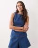 ASOS DESIGN ASOS DESIGN denim tie back top in mid blue - part of a set - 3