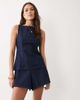 ASOS DESIGN ASOS DESIGN denim tie back top in rinse - part of a set-Blue - 4