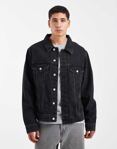 ASOS DESIGN ASOS DESIGN denim trucker jacket in black - part of a set