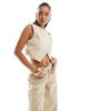 ASOS DESIGN ASOS DESIGN denim vest in sand - part of a set-Neutral - 1