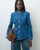 ASOS DESIGN ASOS DESIGN denim western jacket with cinched waist in mid blue - 1