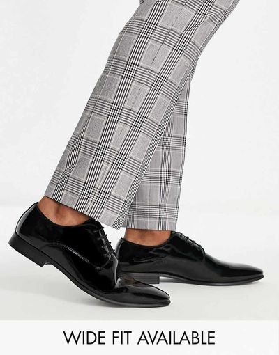 ASOS DESIGN ASOS DESIGN derby shoes in black patent faux leather