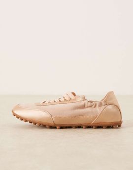 ASOS DESIGN ASOS DESIGN Desire slim sole lace up sneakers in blush-pink