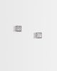 ASOS DESIGN ASOS DESIGN detail edge square crystal stone studs in silver - 1