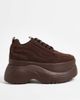 ASOS DESIGN ASOS DESIGN Devoid chunky flatform sneakers in brown - 2