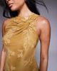 ASOS DESIGN ASOS DESIGN devore hanky hem mini dress in bronze-Brown - 2