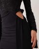 ASOS DESIGN ASOS DESIGN devore high neck flute sleeve mini dress in black - 4