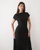 ASOS DESIGN ASOS DESIGN devore lace ruched detail short sleeve maxi dress in black - 2