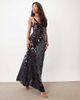 ASOS DESIGN ASOS DESIGN disc scatter sequin scoop neck maxi dress in midnight-Navy - 1