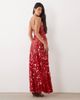 ASOS DESIGN ASOS DESIGN disc scatter sequin scoop neck maxi dress in wine-Red - 4