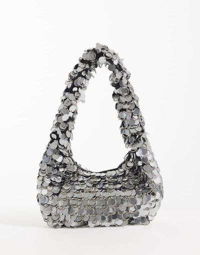 ASOS DESIGN ASOS DESIGN disc shoulder bag in silver