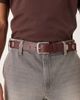 ASOS DESIGN ASOS DESIGN disc studded belt in brown faux leather - 1