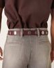 ASOS DESIGN ASOS DESIGN disc studded belt in brown faux leather - 2