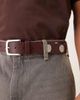 ASOS DESIGN ASOS DESIGN disc studded belt in brown faux leather - 3
