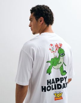 ASOS DESIGN ASOS DESIGN Disney oversized t-shirt with Christmas Toy Story Rex print in White
