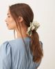 ASOS DESIGN ASOS DESIGN ditsy floral print scrunchie in cream-White - 1