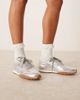 ASOS DESIGN ASOS DESIGN Dive lace up sneakers in silver - 1