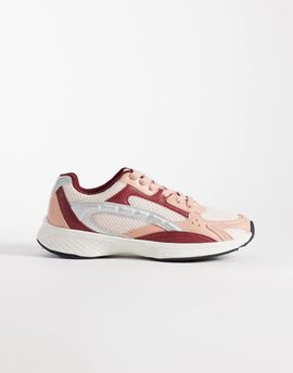 ASOS DESIGN ASOS DESIGN Doodle lace up sneakers in burgundy and pink mix-Multi