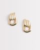 ASOS DESIGN ASOS DESIGN door knocker studs earrings in gold tone - 1
