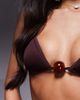 ASOS DESIGN ASOS DESIGN Dora premium padded triangle bikini top with jumbo bead in chocolate-Brown - 3