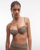 ASOS DESIGN ASOS DESIGN Dori Cape Cod underwired balcony bikini top with ruched cup in sunset stripe-Orange - 2