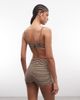 ASOS DESIGN ASOS DESIGN Dori Cape Cod underwired balcony bikini top with ruched cup in sunset stripe-Orange - 4