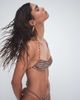 ASOS DESIGN ASOS DESIGN Dori Marseille twist front bikini crop top in sunset stripe-Orange - 2
