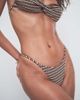 ASOS DESIGN ASOS DESIGN Dori San Andreas high leg skinny tanga bikini bottom in sunset stripe-Orange - 2